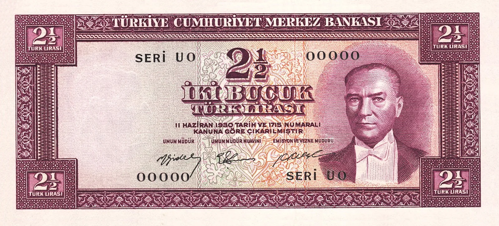 2.5 Türk Lirası (E5-Tertip II)